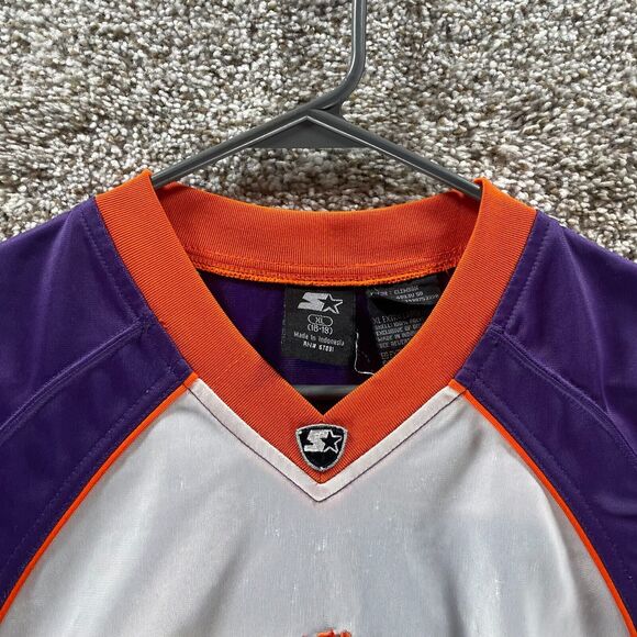 Vintage 90s Clemson Tigers Jersey Youth Extra Large Starter Embroidered Y2K Boys - Picture 3 of 15